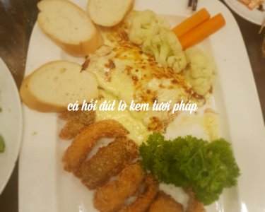 Cá hồi đút lò kem tươi