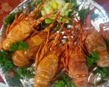 Tôm Hùm Xanh hấp bia