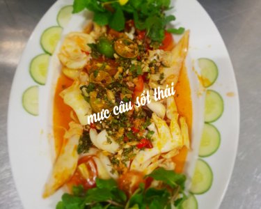 Mực câu sốt Thái